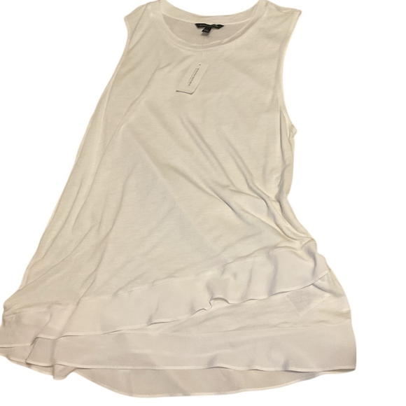 Banana Republic layered Tank tunic Top Size L White Sleeveless - Picture 8 of 10